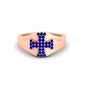 Mens Cross Gemstone Engagement Ring Fascinating Diamonds