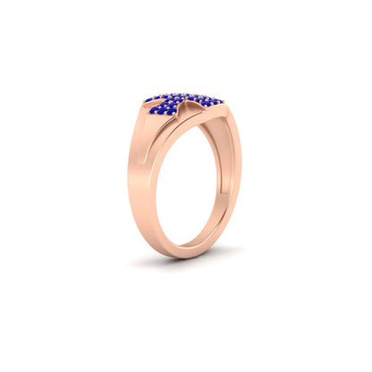 Mens Cross Gemstone Engagement Ring Fascinating Diamonds