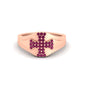 Mens Cross Gemstone Engagement Ring Fascinating Diamonds