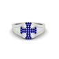 Mens Cross Gemstone Engagement Ring Fascinating Diamonds