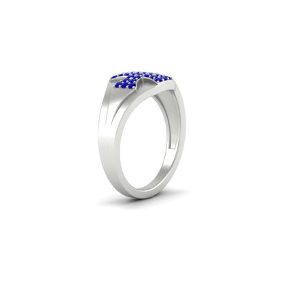 Mens Cross Gemstone Engagement Ring Fascinating Diamonds