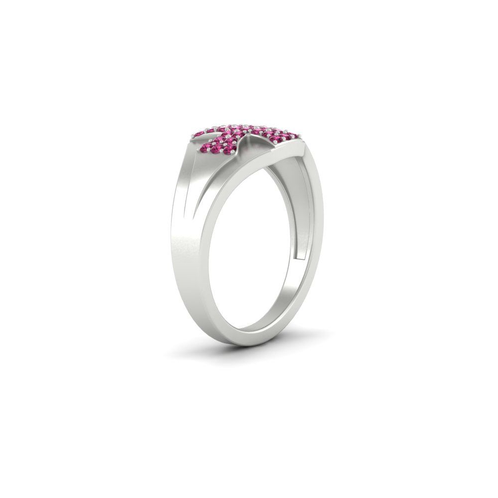Mens Cross Gemstone Engagement Ring Fascinating Diamonds