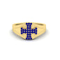 Mens Cross Gemstone Engagement Ring Fascinating Diamonds