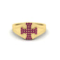 Mens Cross Gemstone Engagement Ring Fascinating Diamonds