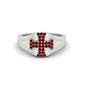 Mens Cross Gemstone Engagement Ring Fascinating Diamonds