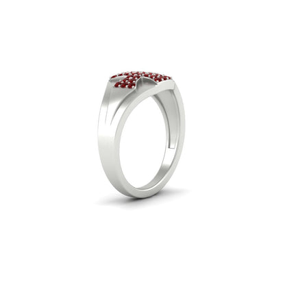 Mens Cross Gemstone Engagement Ring Fascinating Diamonds