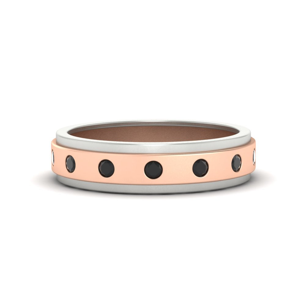 Mens Two Tone Bezel Stone Wedding Ring Fascinating Diamonds