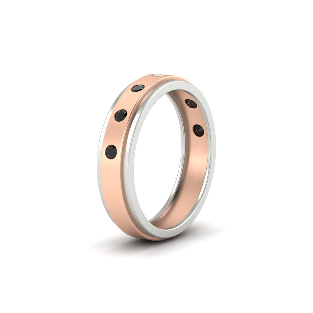 Mens Two Tone Bezel Stone Wedding Ring Fascinating Diamonds