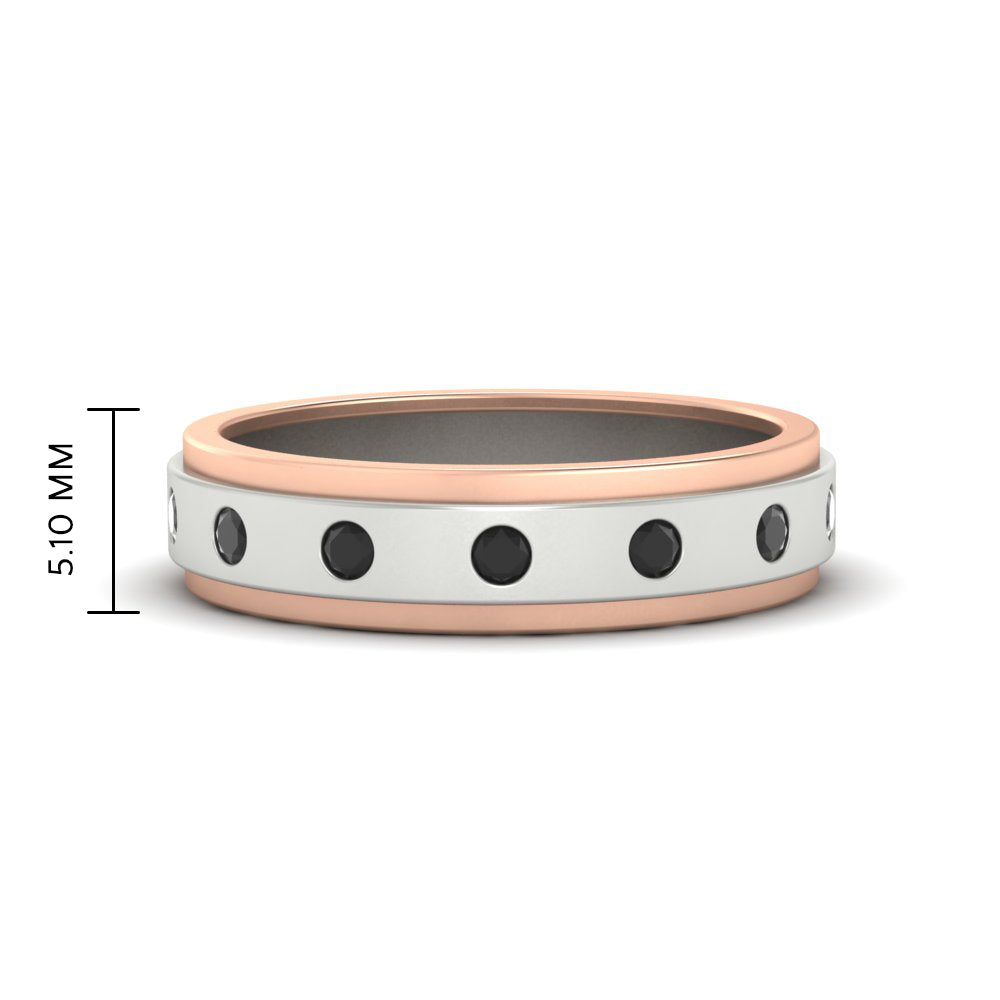 Mens Two Tone Bezel Stone Wedding Ring Fascinating Diamonds