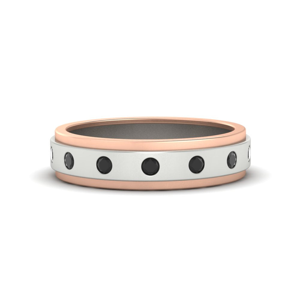 Mens Two Tone Bezel Stone Wedding Ring Fascinating Diamonds
