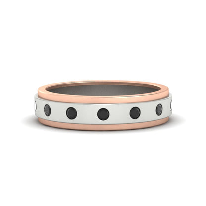 Mens Two Tone Bezel Stone Wedding Ring Fascinating Diamonds