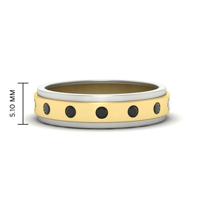 Mens Two Tone Bezel Stone Wedding Ring Fascinating Diamonds