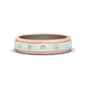 Mens Two Tone Bezel Stone Wedding Ring Fascinating Diamonds