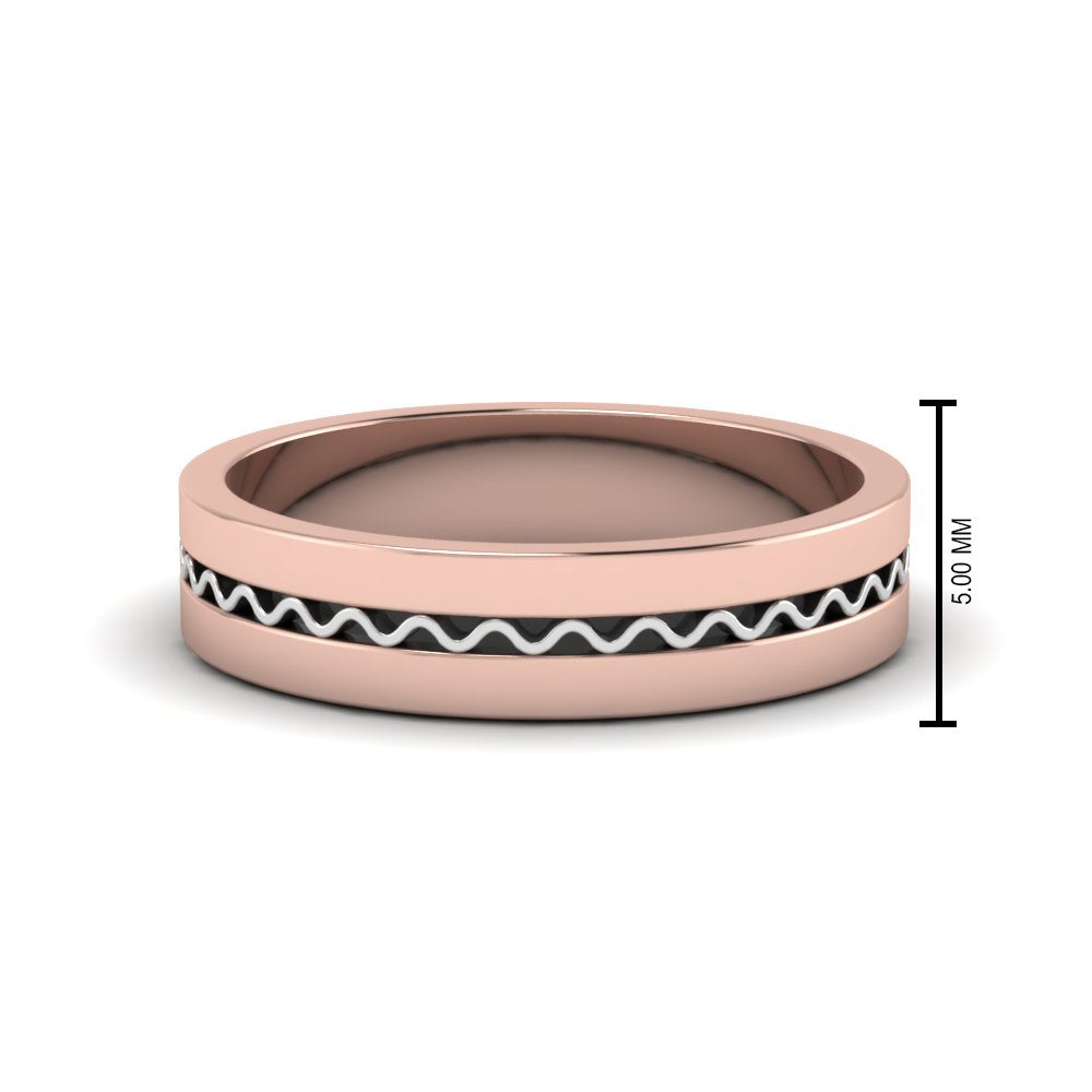 Mens Wave Comfort Fit Wedding Ring Fascinating Diamonds