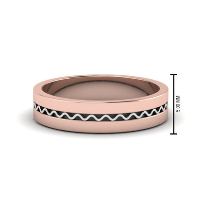 Mens Wave Comfort Fit Wedding Ring Fascinating Diamonds