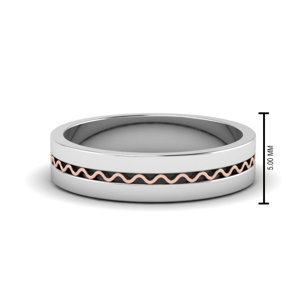 Mens Wave Comfort Fit Wedding Ring Fascinating Diamonds