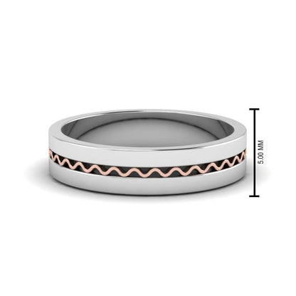 Mens Wave Comfort Fit Wedding Ring Fascinating Diamonds