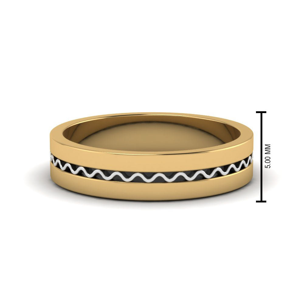 Mens Wave Comfort Fit Wedding Ring Fascinating Diamonds