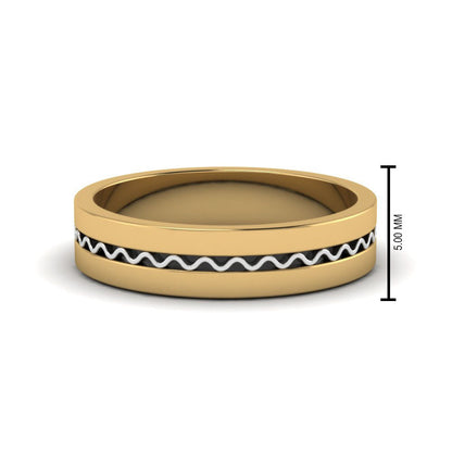 Mens Wave Comfort Fit Wedding Ring Fascinating Diamonds