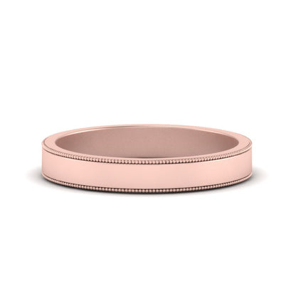Flat Milgrain Mens Wedding Band Fascinating Diamonds
