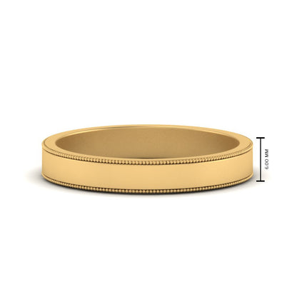 Flat Milgrain Mens Wedding Band Fascinating Diamonds
