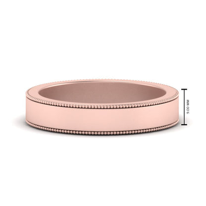 Flat Milgrain Mens Wedding Band Fascinating Diamonds