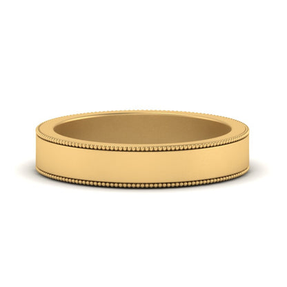 Flat Milgrain Mens Wedding Band Fascinating Diamonds