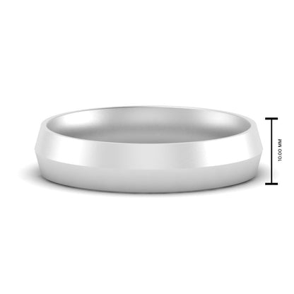 Comfort Fit Knife Edge Mens Band Fascinating Diamonds