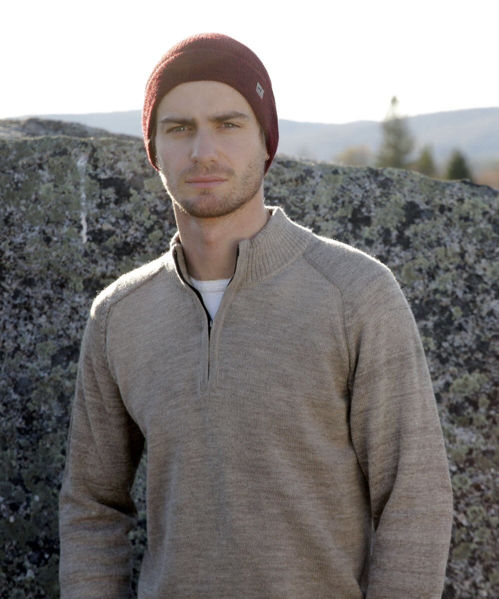 MEN'S YORK 1/2 ZIP ALPACA SWEATER Purely Alpaca