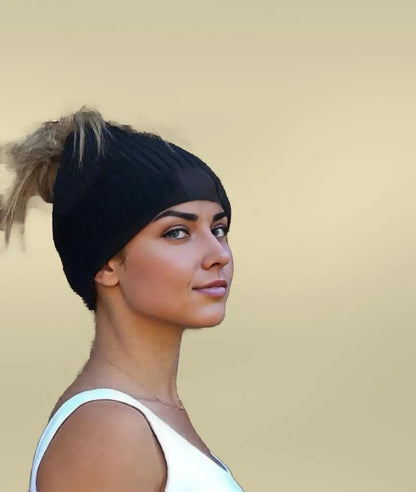Messy Bun Alpaca Hat Purely Alpaca