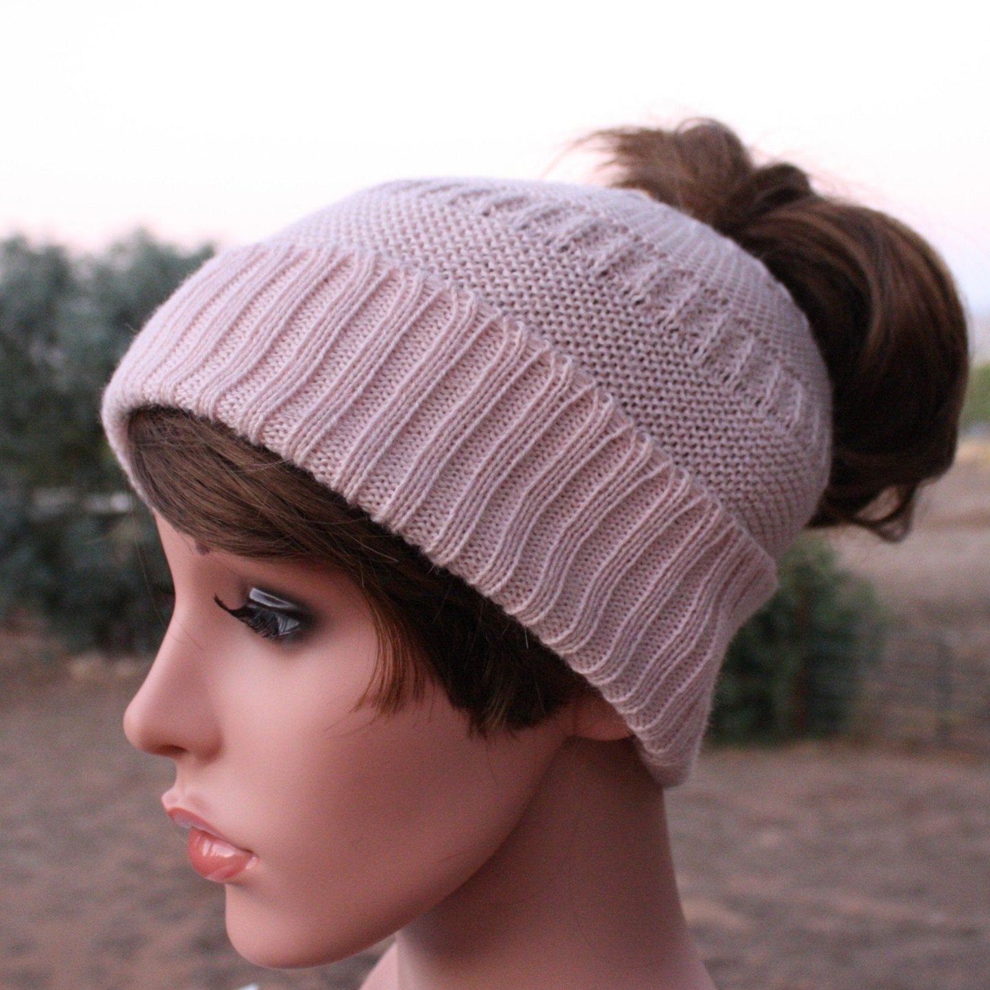 Messy Bun Alpaca Hat Purely Alpaca