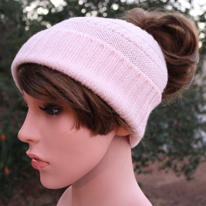 Messy Bun Alpaca Hat Purely Alpaca