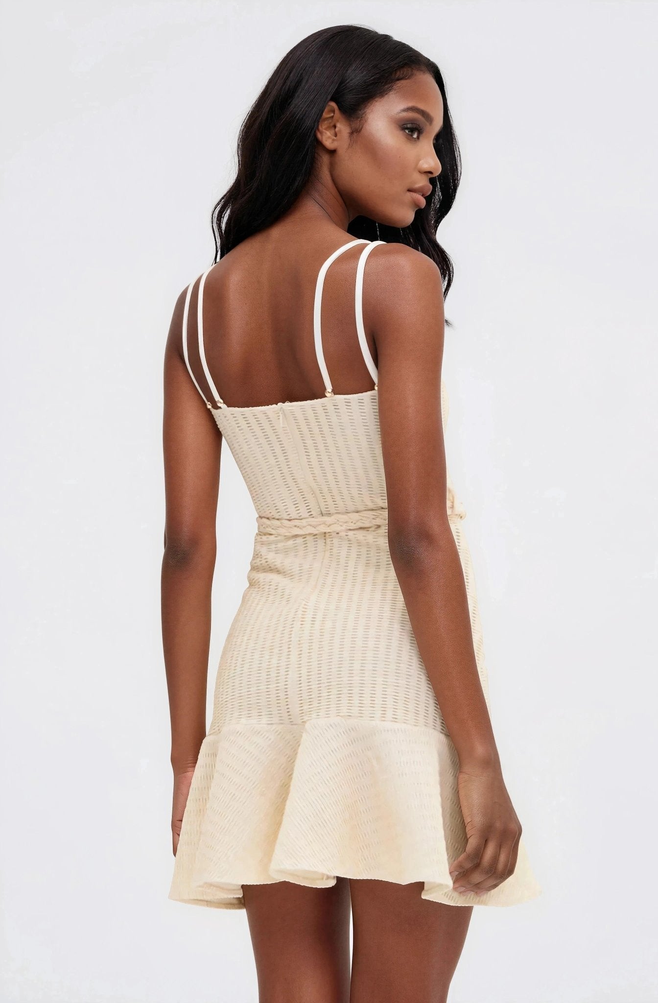 Metallic Knit Mini Dress – Off White XO, Tina
