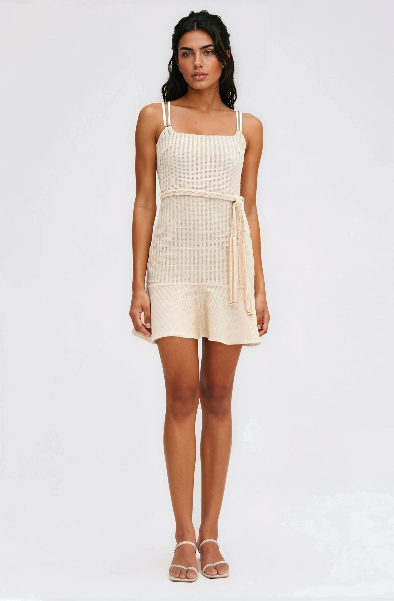 Metallic Knit Mini Dress – Off White XO, Tina