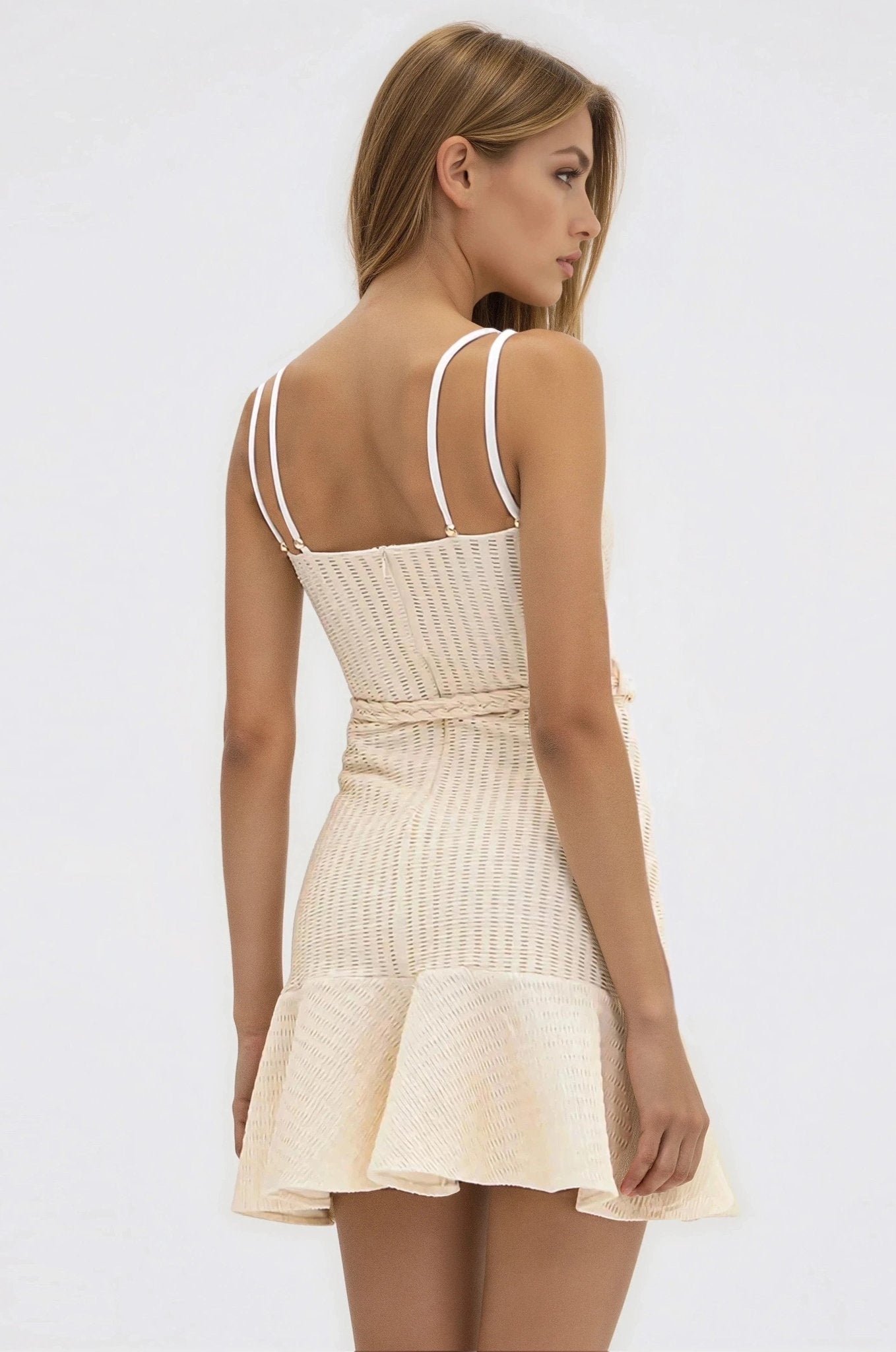 Metallic Knit Mini Dress – Off White XO, Tina