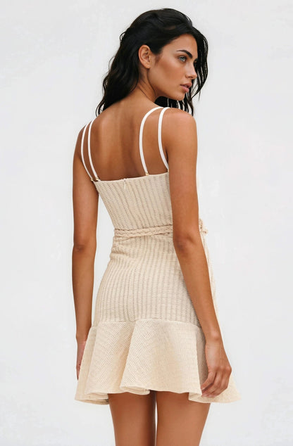 Metallic Knit Mini Dress – Off White XO, Tina
