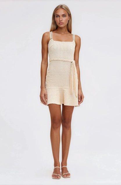 Metallic Knit Mini Dress – Off White XO, Tina