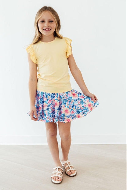 Watercolor Floral Ruffle Twirl Skort Mila & Rose ®