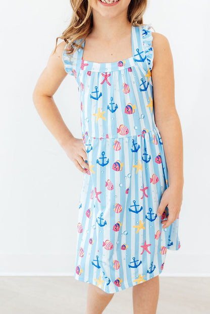 Tidepool Treasures Ruffle Cross Back Dress Mila & Rose ®
