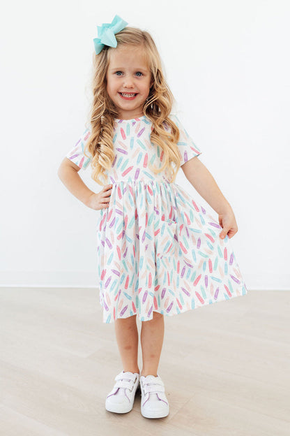 Color Crayons S/S Pocket Twirl Dress Mila & Rose ®