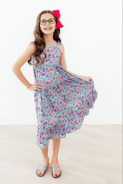 Tropical Garden Ruffle Maxi Dress Mila & Rose ®
