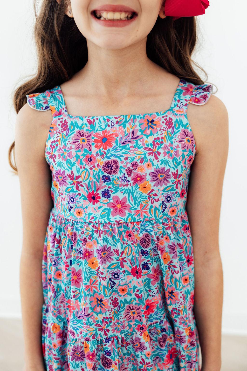 Tropical Garden Ruffle Maxi Dress Mila & Rose ®
