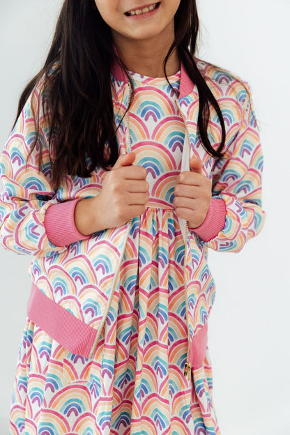 Watercolor Rainbows S/S Pocket Twirl Dress Mila & Rose ®