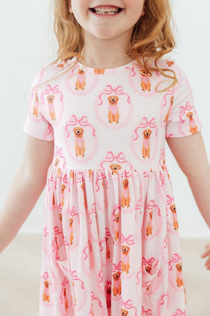 Girl's Best Friend S/S Pocket Twirl Dress Mila & Rose ®