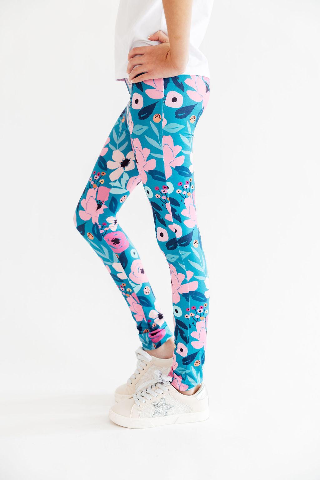 Twirling in Teal Leggings Mila & Rose ®