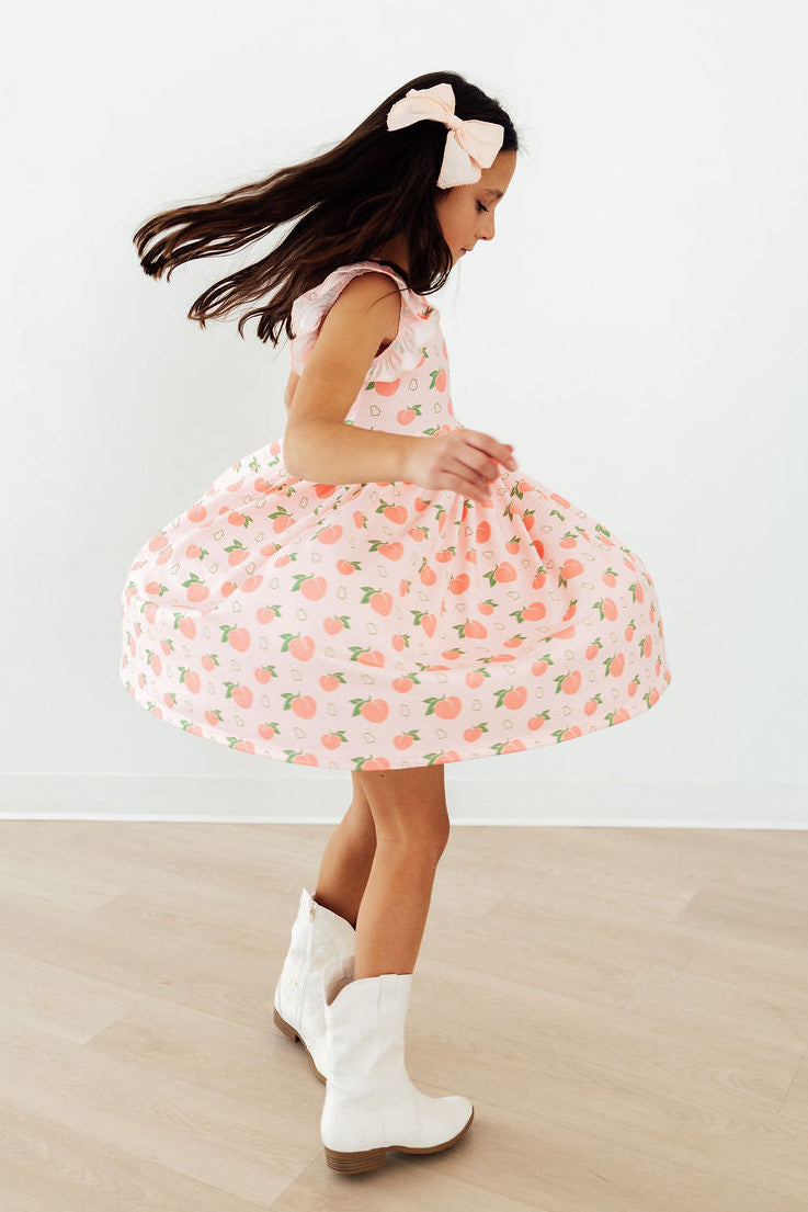 Georgia Peach Flutter Sleeve Twirl Dress Mila & Rose ®