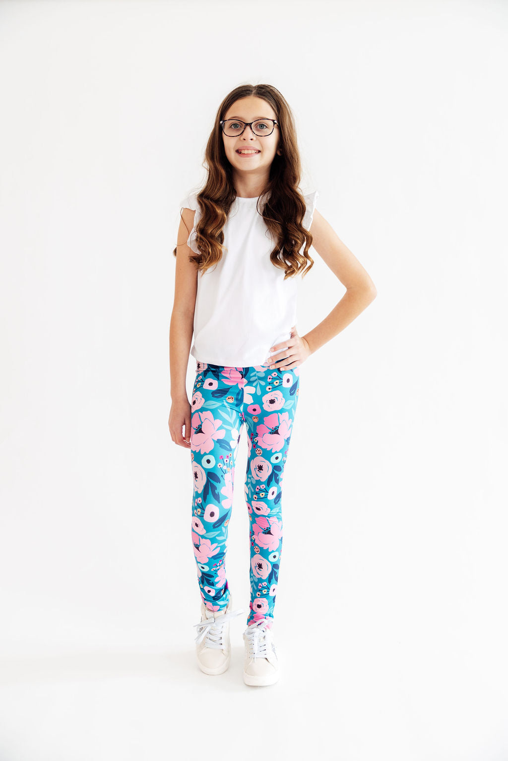 Twirling in Teal Leggings Mila & Rose ®