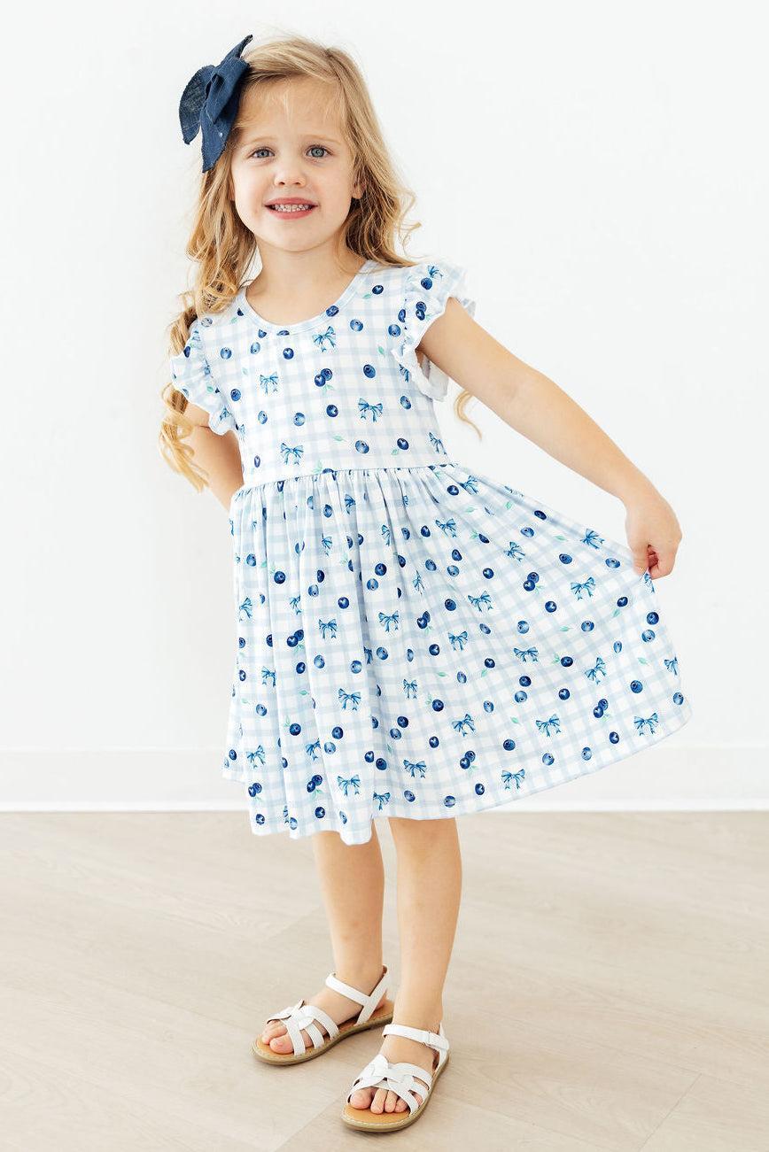 Berry Cute Flutter Sleeve Twirl Dress Mila & Rose ®
