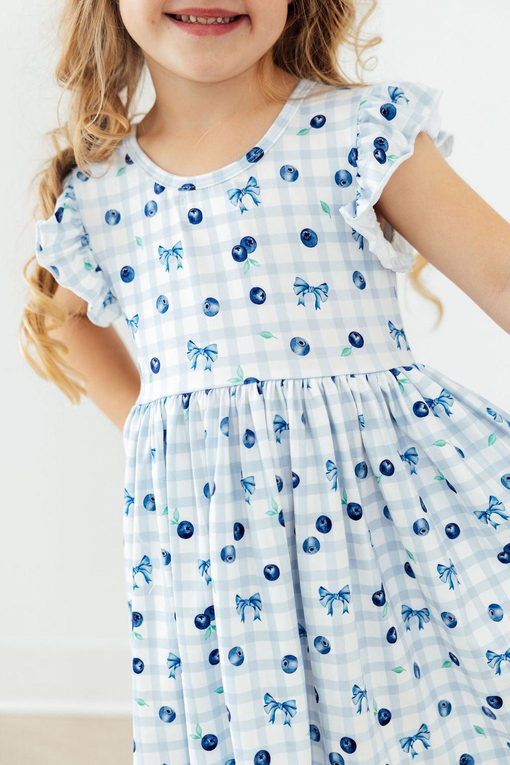 Berry Cute Flutter Sleeve Twirl Dress Mila & Rose ®