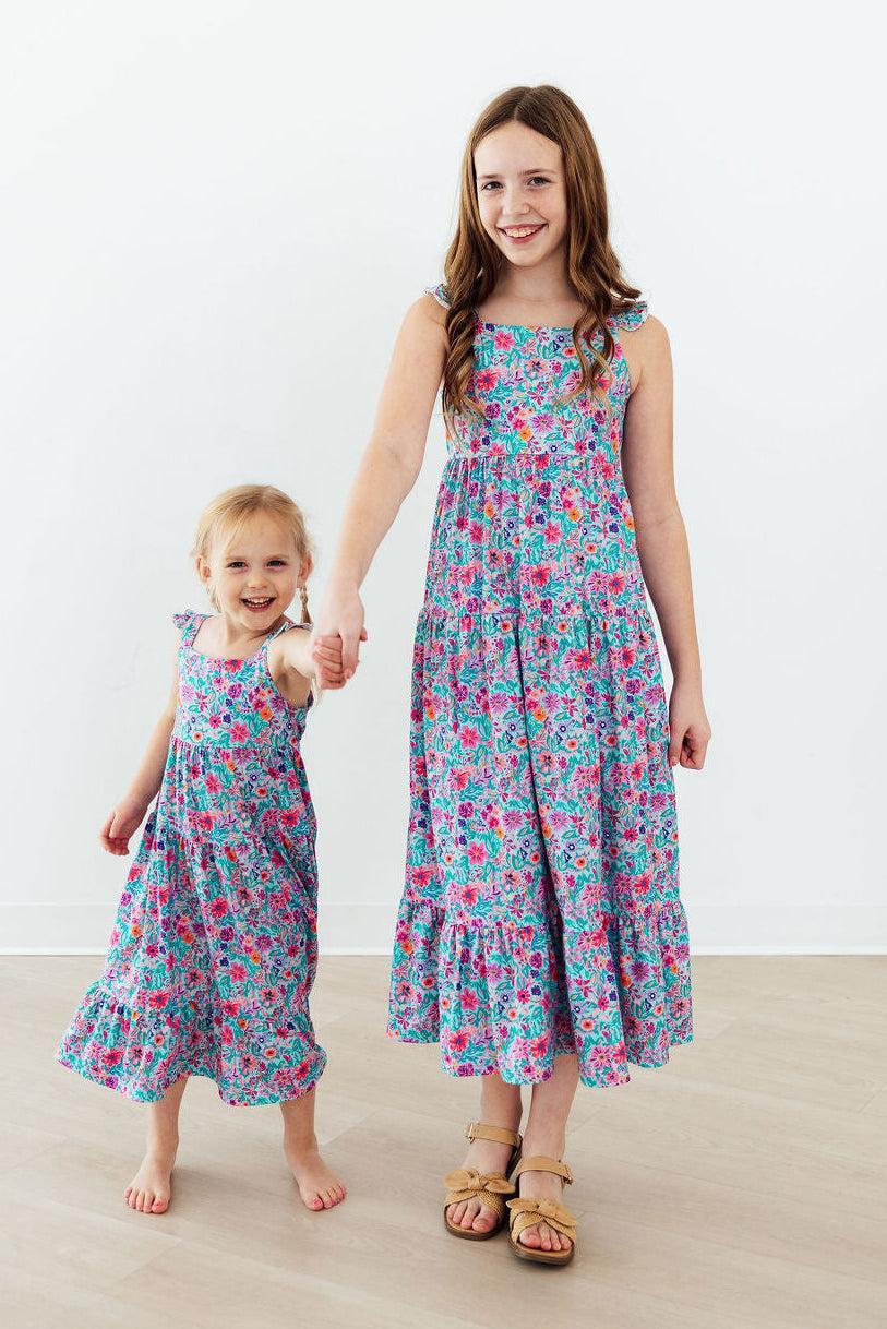 Tropical Garden Ruffle Maxi Dress Mila & Rose ®